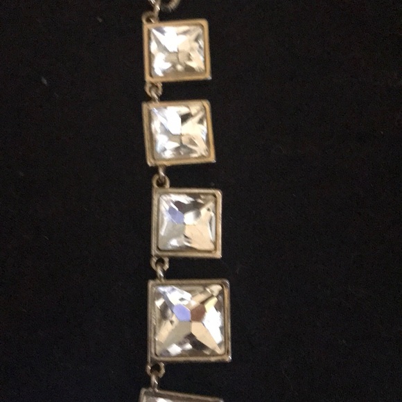 Chicos square gold and rhinestone necklace - Picture 3 of 4